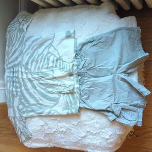 Zara Boys Outfit Zebra Stripes And Cargo Shorts Size 6